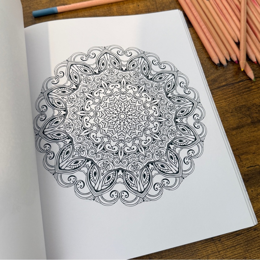 Colorama Adult Coloring Book Color Me Happy 50 Pg Bonus EK 16Pc Color Pencil Set - Picture 3 of 8